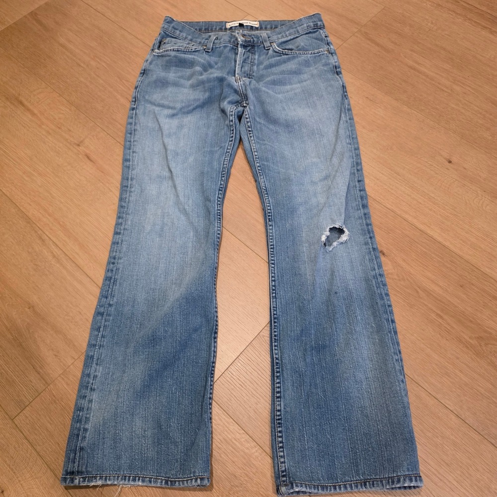 VTG Juicy Couture Bootcut Jeans 32x30 Blue Light Wash Button Fly USA Made Y2K